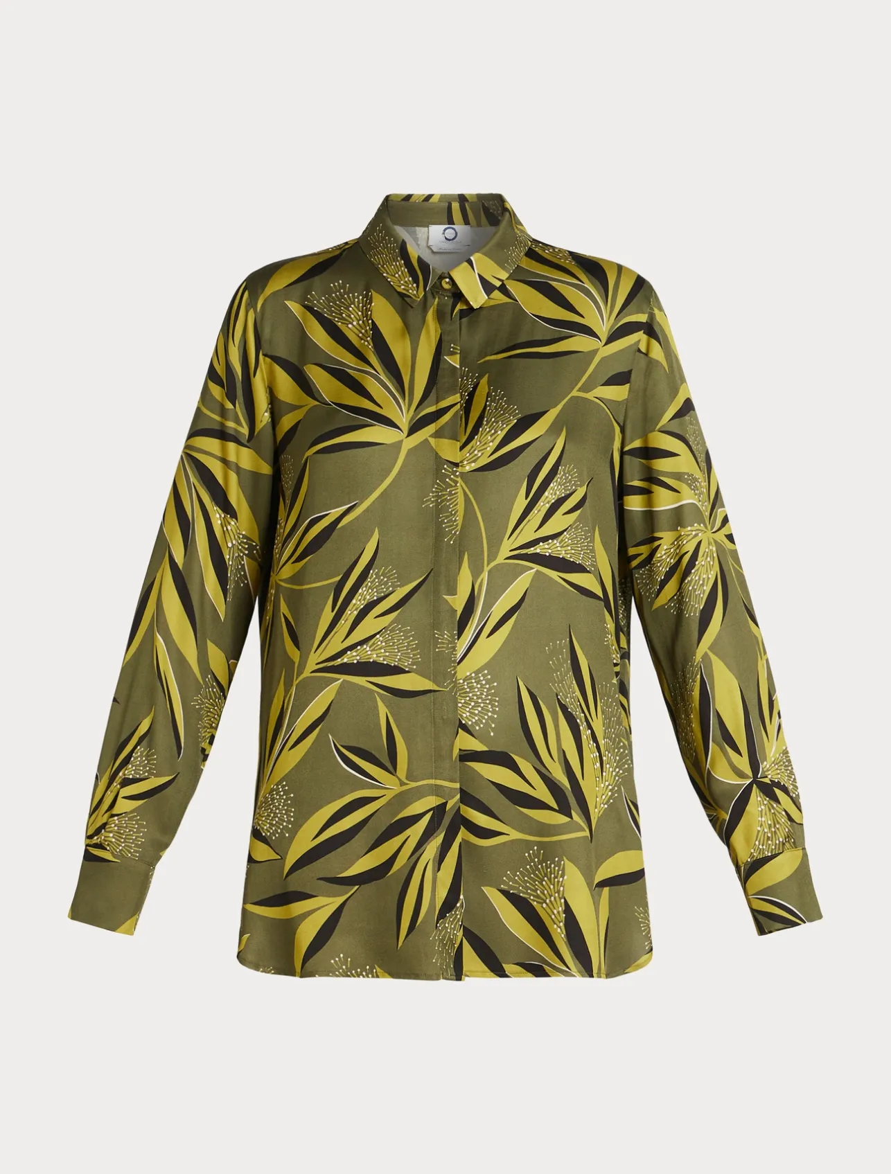 Fashion Marina Rinaldi Printed twill shirt MOSSGREEN