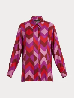 Clearance Marina Rinaldi Printed twill shirt MULTICOLOUR