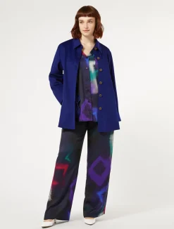 Sale Marina Rinaldi Printed twill shirt BLACK