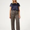 Online Marina Rinaldi Printed twill trousers MIDNIGHTBLUE