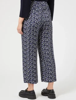 Fashion Marina Rinaldi Printed twill trousers ULTRAMARINE