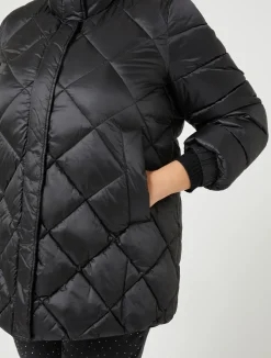 Clearance Marina Rinaldi Puffer in technical fabric BLACK