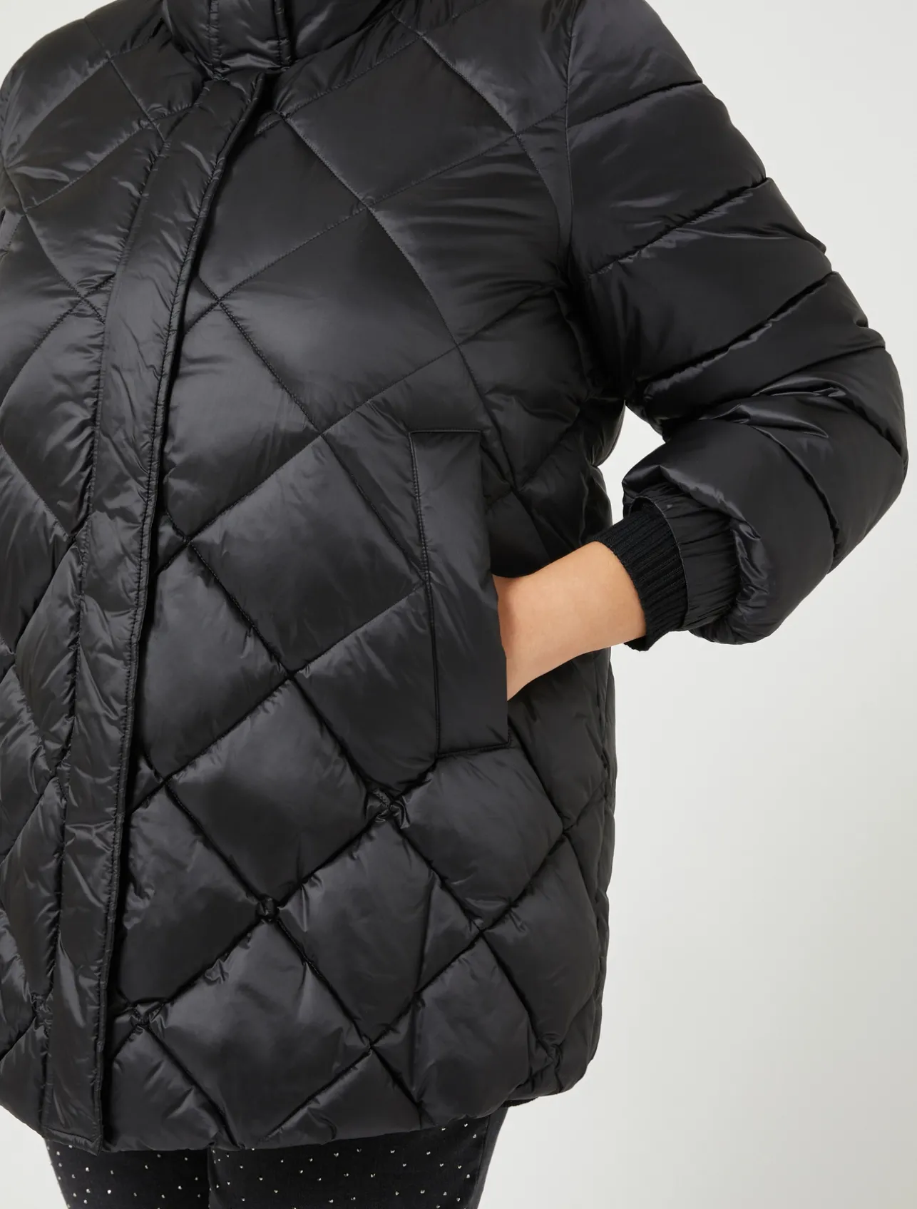 Clearance Marina Rinaldi Puffer in technical fabric BLACK