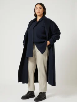 Fashion Marina Rinaldi Pure wool poplin trousers BEIGE