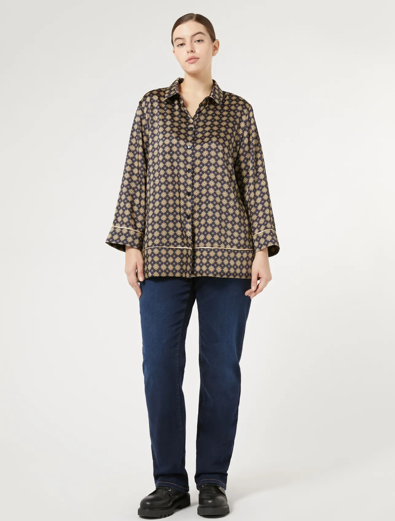 Discount Marina Rinaldi Regular jeans in indigo denim NAVY