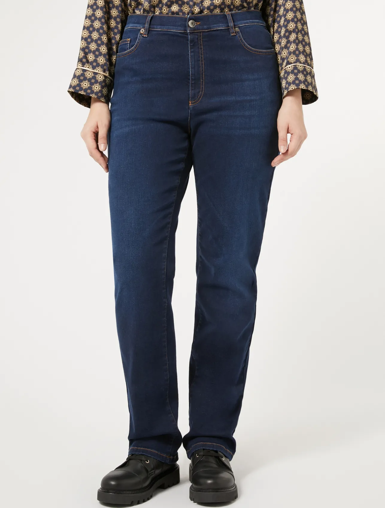 Discount Marina Rinaldi Regular jeans in indigo denim NAVY