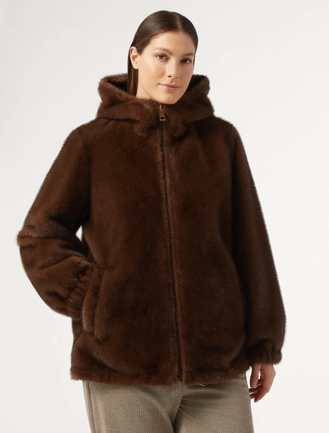 Discount Marina Rinaldi Reversible jacket BROWN
