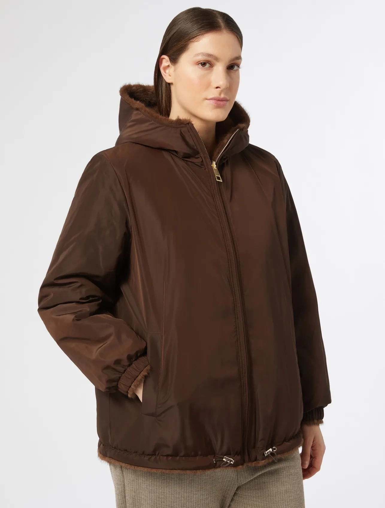 Discount Marina Rinaldi Reversible jacket BROWN