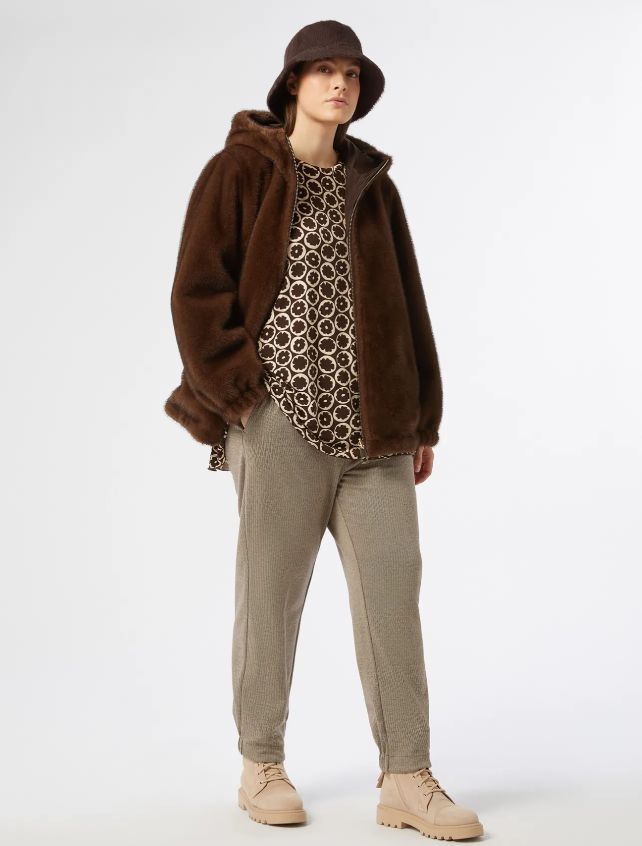 Discount Marina Rinaldi Reversible jacket BROWN