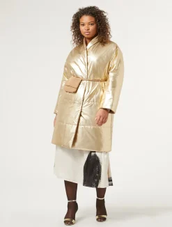 Hot Marina Rinaldi Reversible padded jacket CAMEL