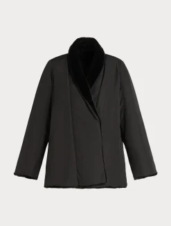 Clearance Marina Rinaldi Reversible short padded jacket BLACK