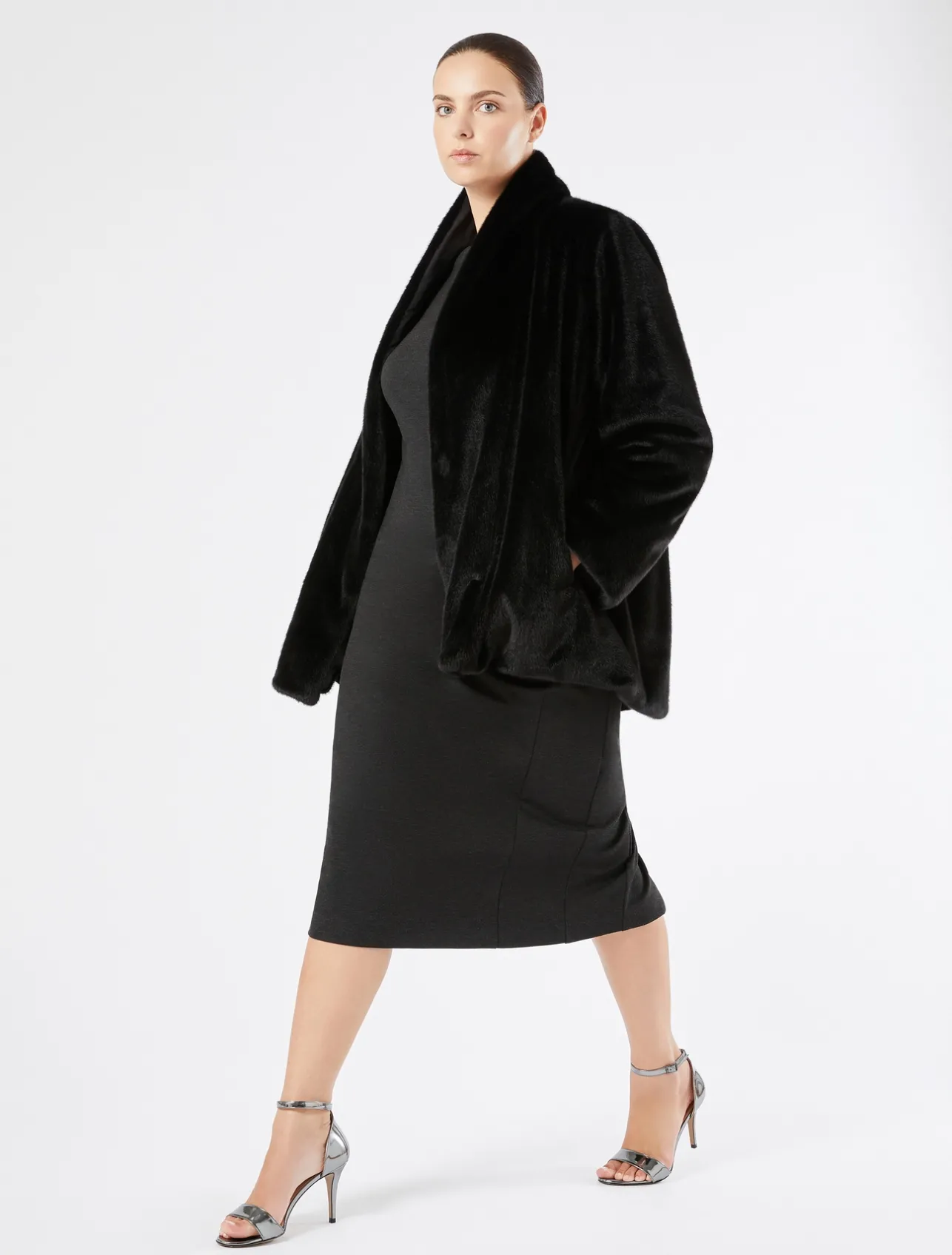 Clearance Marina Rinaldi Reversible short padded jacket BLACK