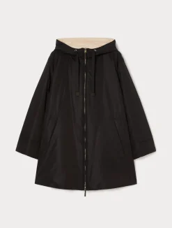 Sale Marina Rinaldi Reversible water-repellent technical canvas parka BLACK