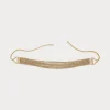 Sale Marina Rinaldi Rhinestone jewel belt BEIGEGOLDEN