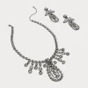 Fashion Marina Rinaldi Rhinestone necklace and earrings SILVER
