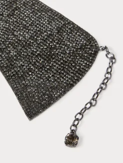 New Marina Rinaldi Rhinestone pavé neckline CRYSTALBLACK