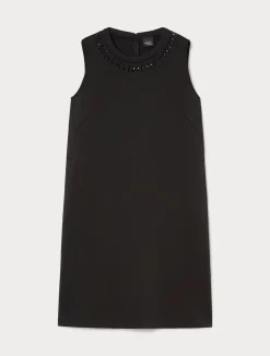 Online Marina Rinaldi Rhinestone scuba dress BLACK