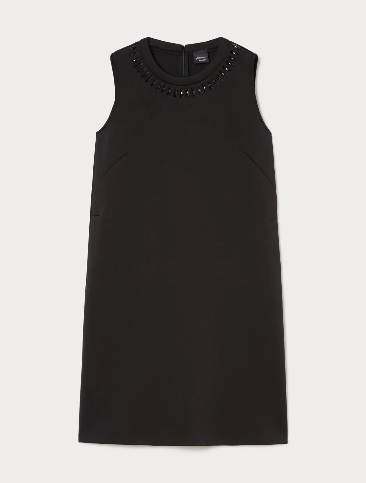 Online Marina Rinaldi Rhinestone scuba dress BLACK
