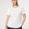 Best Marina Rinaldi Rhinestone-adorned jersey T-shirt OPTICALWHITE