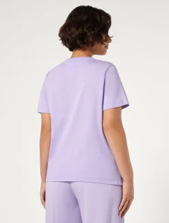Best Marina Rinaldi Rhinestone-adorned jersey T-shirt LILAC