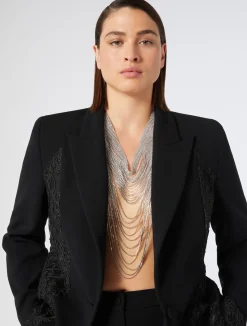 Fashion Marina Rinaldi Rhinestone-adorned multi-strand necklace SILVER