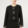 Hot Marina Rinaldi Rhinestoned cady jacket BLACK
