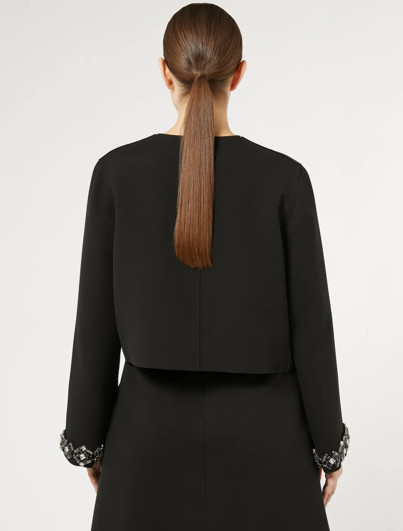 Hot Marina Rinaldi Rhinestoned cady jacket BLACK