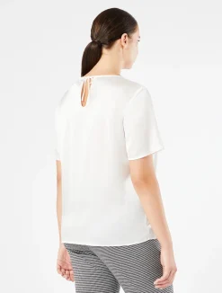 Best Marina Rinaldi Satin blouse WHITE