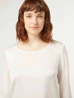 Discount Marina Rinaldi Satin blouse WHITE