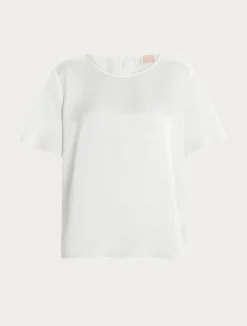 Best Marina Rinaldi Satin blouse WHITE