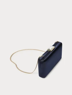 Best Marina Rinaldi Satin clutch bag ULTRAMARINE