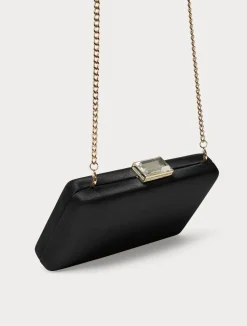 Best Marina Rinaldi Satin clutch bag BLACK