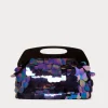 Hot Marina Rinaldi Satin clutch bag with sequins BLACK
