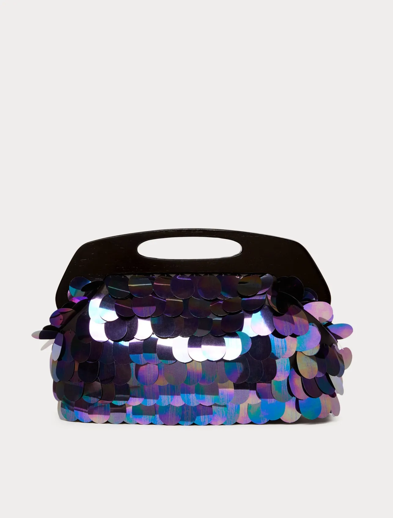 Hot Marina Rinaldi Satin clutch bag with sequins BLACK