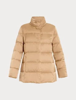 Discount Marina Rinaldi Satin down jacket CAMEL