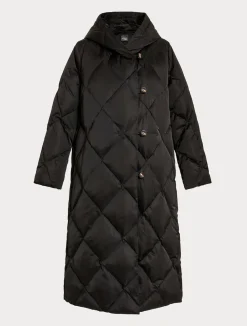 Fashion Marina Rinaldi Satin down jacket BLACK