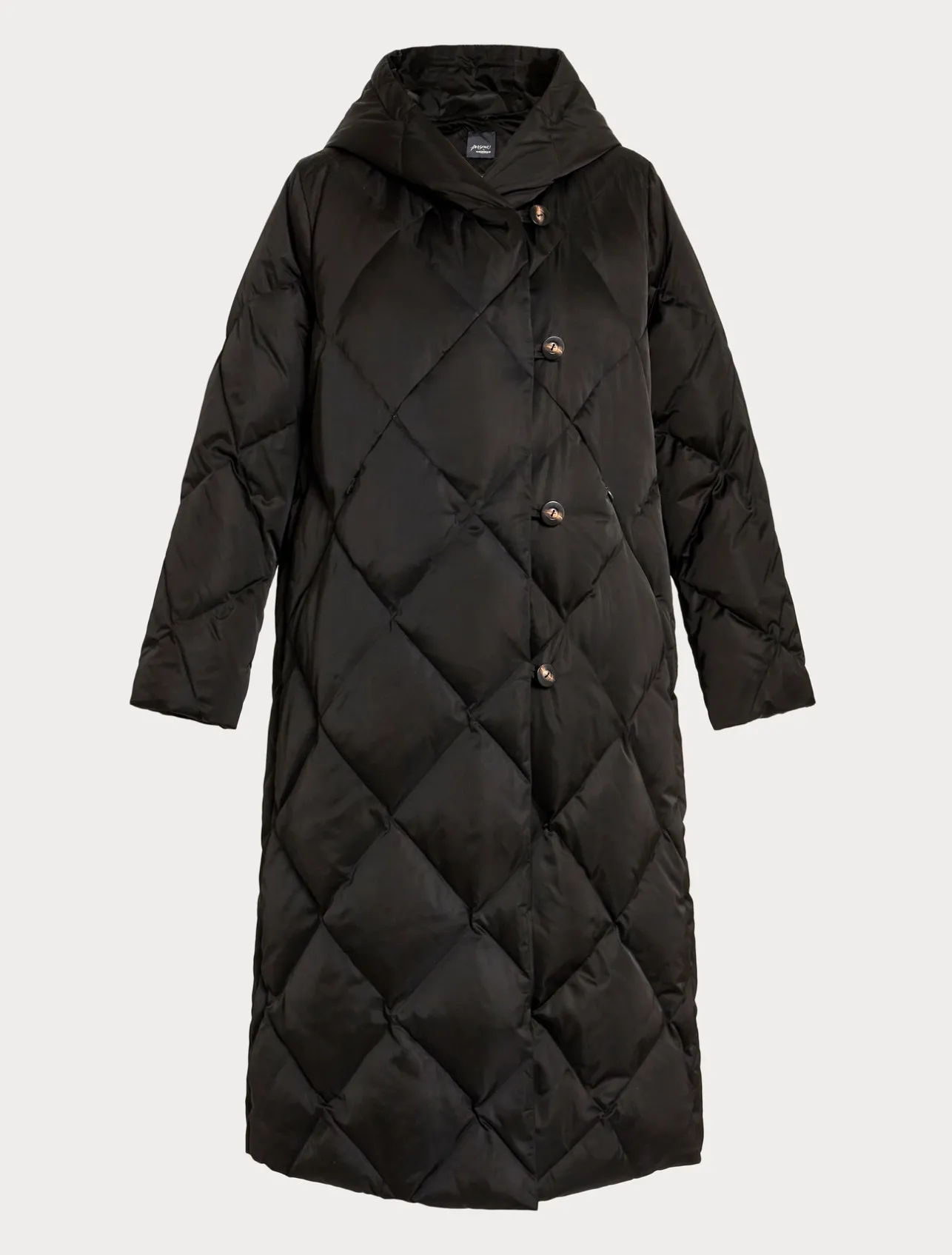 Fashion Marina Rinaldi Satin down jacket BLACK