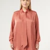 Online Marina Rinaldi Satin shirt TERRACOTTA