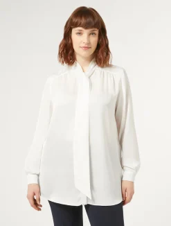 Sale Marina Rinaldi Satin shirt WHITE