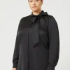Outlet Marina Rinaldi Satin shirt BLACK
