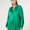 Hot Marina Rinaldi Satin shirt GREEN
