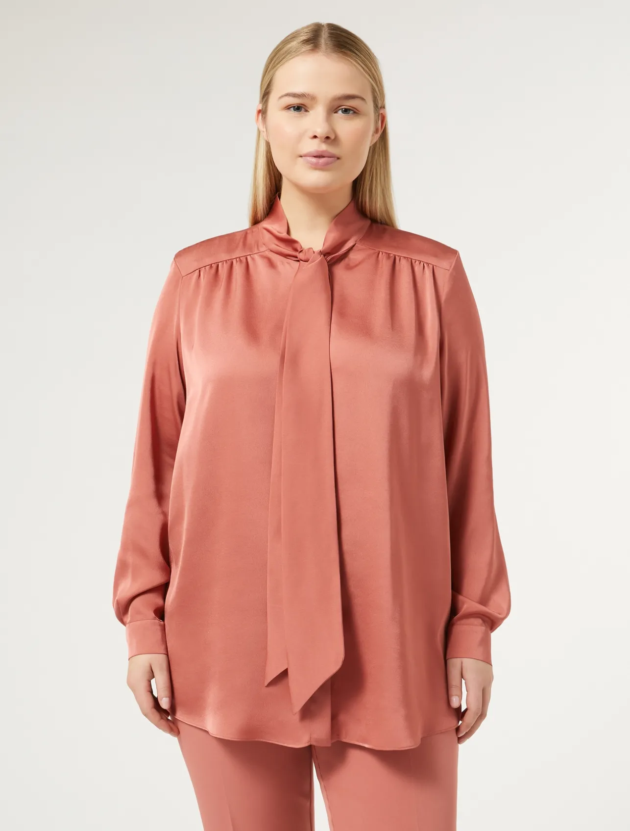 Online Marina Rinaldi Satin shirt TERRACOTTA