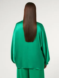 Hot Marina Rinaldi Satin shirt GREEN