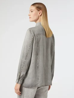 Online Marina Rinaldi Satin shirt MEDIUMGREY