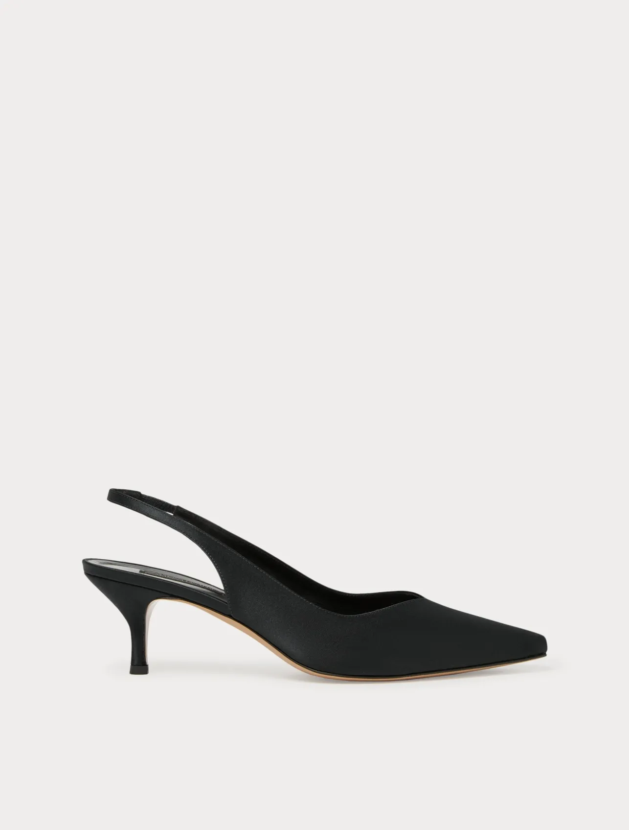 Online Marina Rinaldi Satin sling-back court shoes BLACK