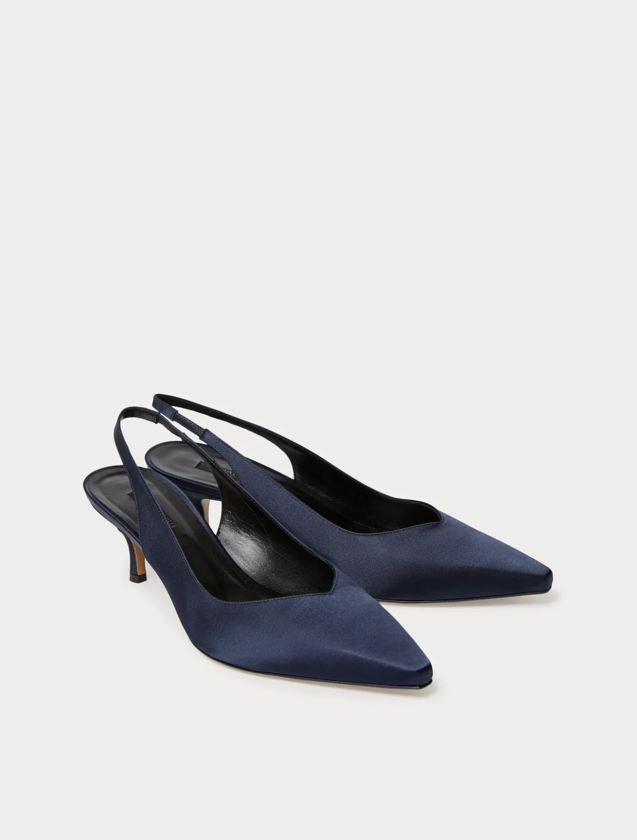 Online Marina Rinaldi Satin sling-back court shoes ULTRAMARINE