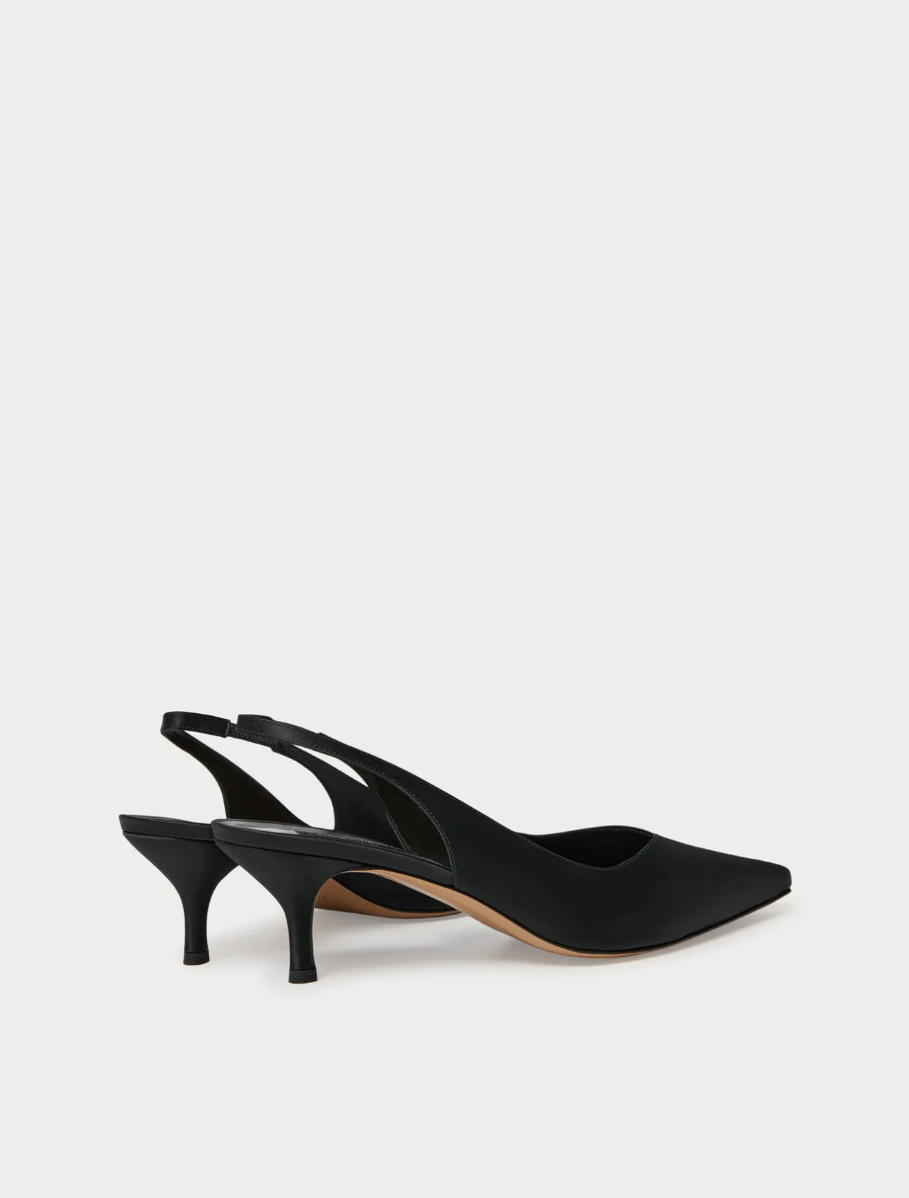 Online Marina Rinaldi Satin sling-back court shoes BLACK