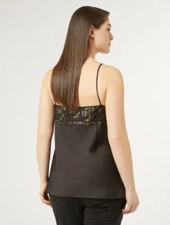Outlet Marina Rinaldi Satin top DARKBOWN