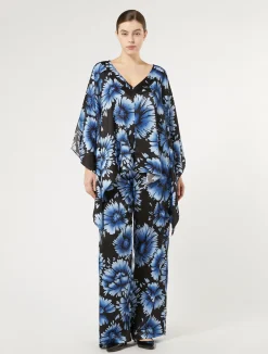 Outlet Marina Rinaldi Satin trousers BLACK