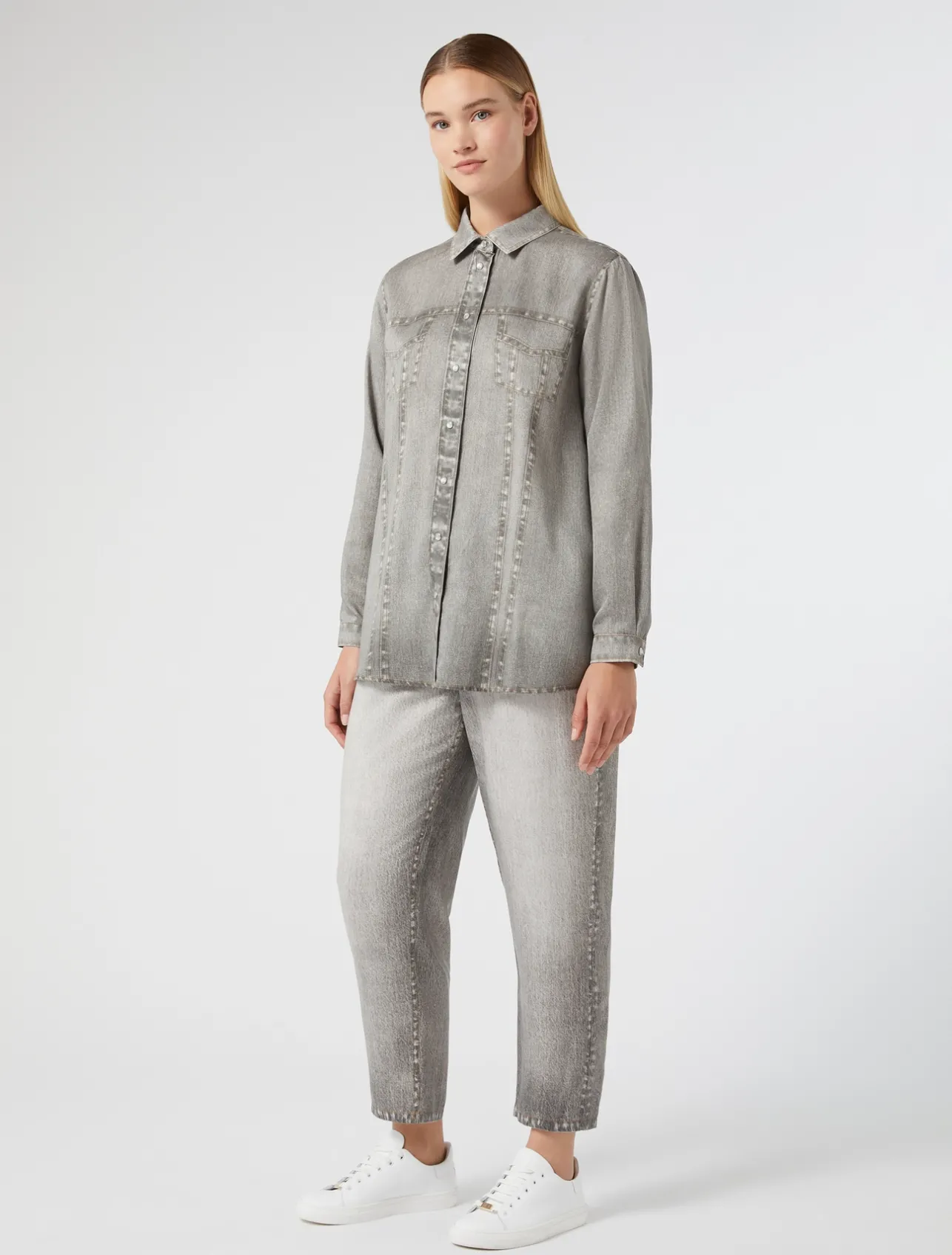 Online Marina Rinaldi Satin trousers MEDIUMGREY